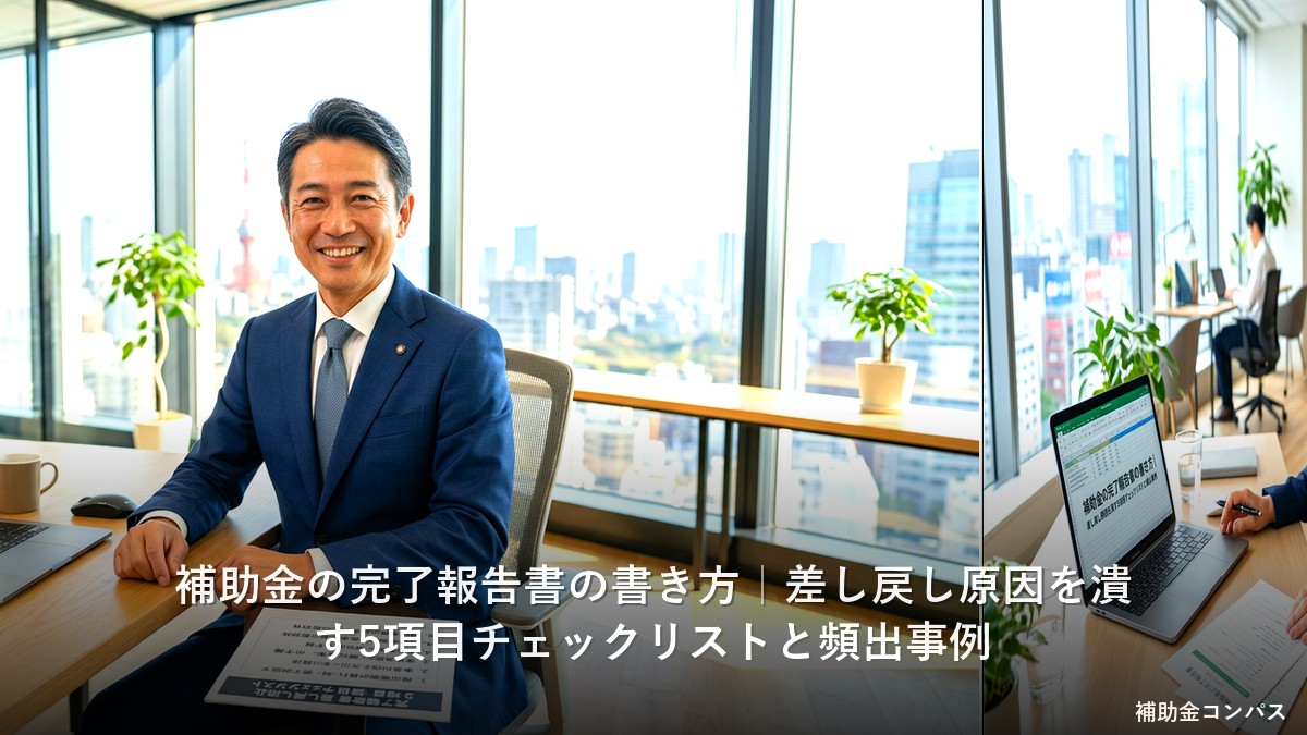 補助金の完了報告書の書き方｜差し戻し原因を潰す5項目チェックリストと頻出事例