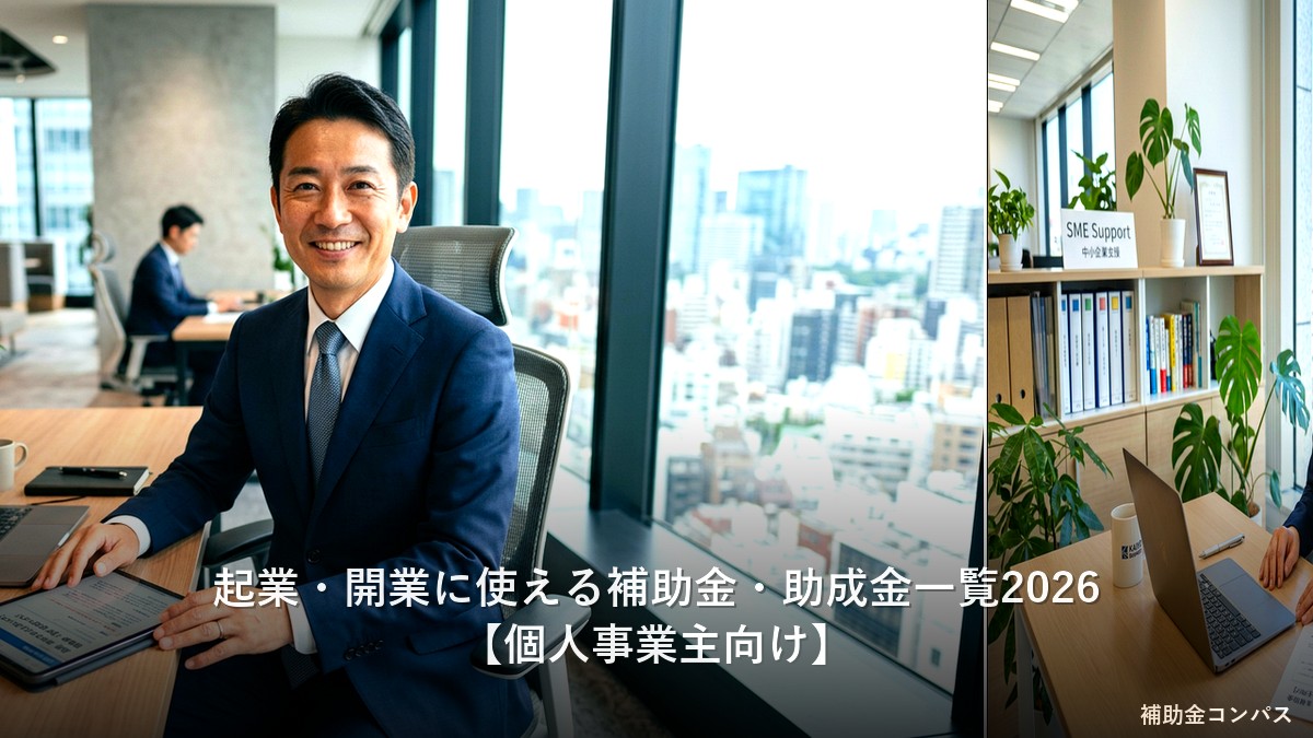 起業・開業に使える補助金・助成金一覧2026【個人事業主向け】